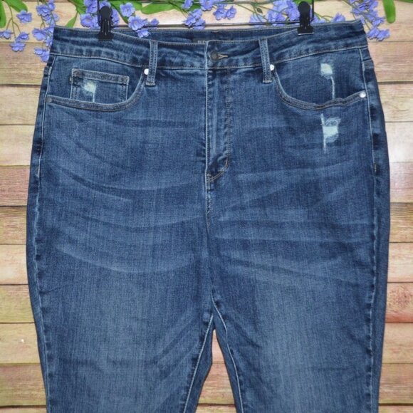 Judy Blue Hi-Waisted Tummy Control Clean Skinny Fit Denim 88417 Womens Size 20W - Picture 2 of 13
